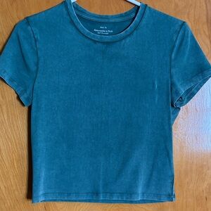 Abercrombie & Fitch Teal Cropped Tee